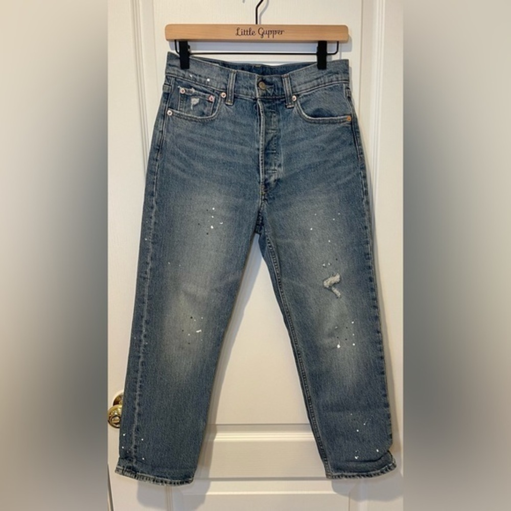 GAP Cheeky Straight High Rise Paint Splatter Women’s‎ 6P Jeans